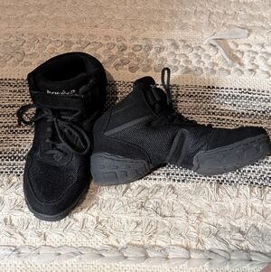 Black High-Top Sneakers - JAZZ dance Sneakers OR  really comfortable work shoes.
